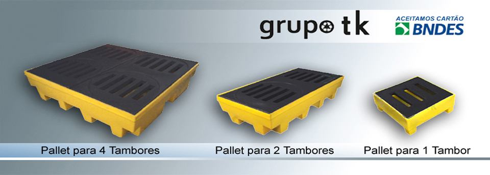 Pallet de Contenção - 1 , 2 e 4 Tambores